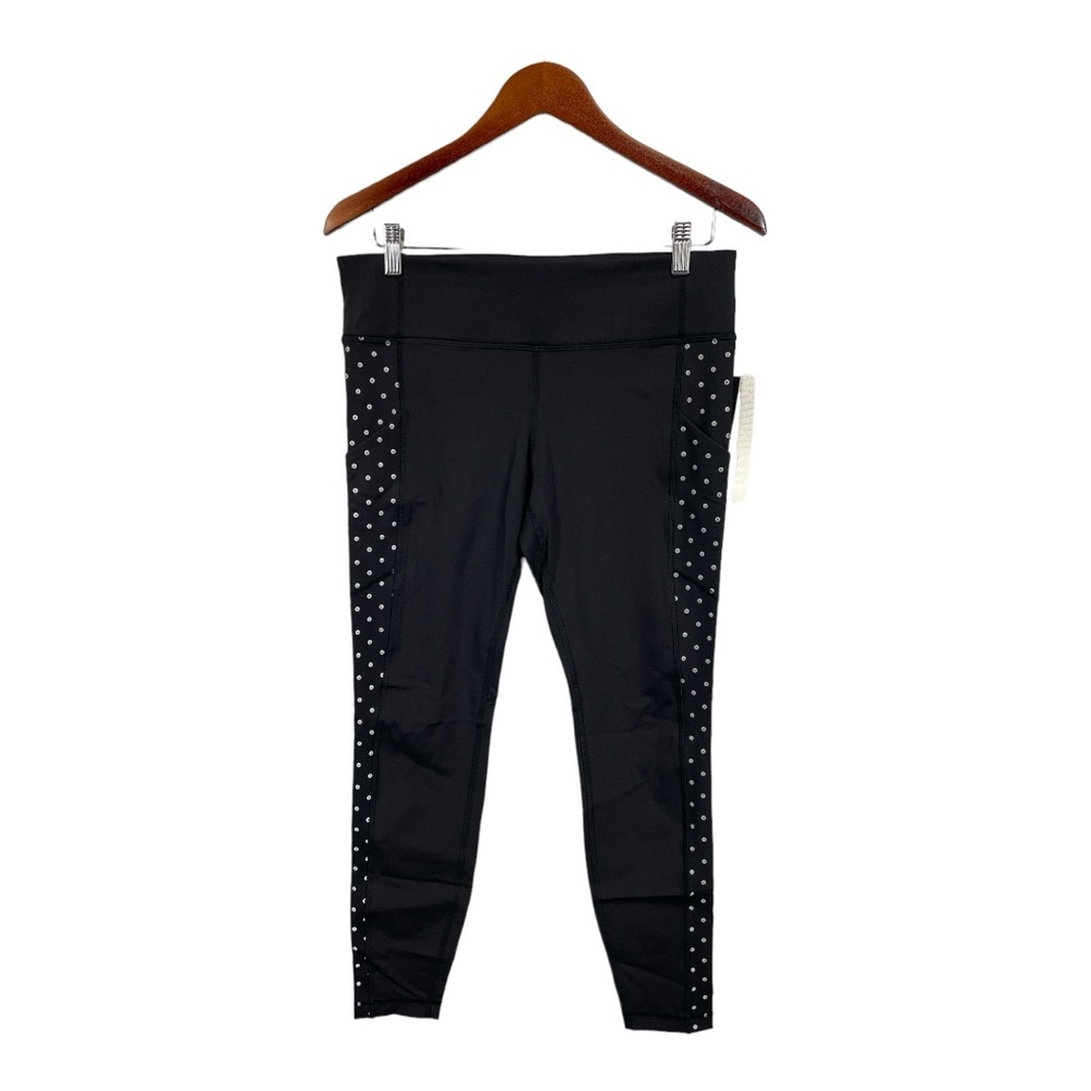Lululemon Speed Tight Black Sequin Dot Reflective, Size 10 New